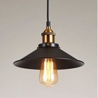 Đèn thả trần hình nón lá gắn đui vàng đồng hiện đại trang trí nhà hàng, đèn thả bàn ăn