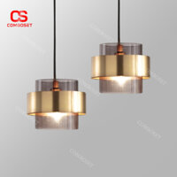 Đèn Thả Trần Hình Trụ Chao Thủy Tinh, Đèn Thả Trần Mini Bắc Âu DÙng Trang Trí