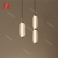 Đèn Thả Trần Tối Giản Thủy Tinh  Ống Dài Trang Trí Phòng Khách & Phòng Ngủ