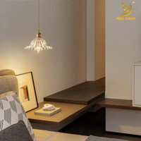 Đèn thả trần trang trí bàn ăn phòng ngủ chao thủy tinh cao cấp đui đèn E27 thông dụng tặng kèm bóng led MDL389