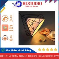 Đèn Thả Trần Trang Trí Hình Kim Cương, Chao Đèn Thả Trang Trí Độc Đáo (gồm bóng) 15w HL Lighting