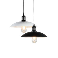 Đèn thả treo trần Monsky trang trí bàn ăn, quán cafe, cửa hàng thời trang đẹp mắt dùng bóng LED Edision ST64 - Combo 1 đen 1 trắng  2 LED Edision
