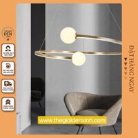 Đèn Thả Vòng Tròn Thân Hợp Kim Xi Mạ Cao Cấp