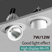 Đèn thân voi LEOTA, Đèn chiếu sáng tại chỗ Tiết kiệm năng lượng Đèn Led âm trần, Chống chóng mặt 7W 12W Góc có thể điều chỉnh 220V 110V Đèn trần Chiếu sáng phòng khách