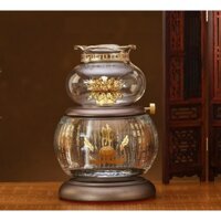 Đèn thắp dầu pha lê 050 - đèn dầu cỡ đại PG-An Phước