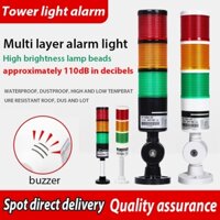 Đèn tháp sáng bóng cảnh báo ba màu đèn sáng bóng đèn báo tín hiệu máy Đèn LED âm thanh và ánh sáng cảnh báo 12 / 24 / 220V