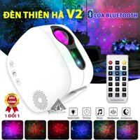 Đèn thiên hà cao cấp V2 Loa Bluetooth nhạc, đèn chiếu trăng sao chuyển động , decor phòng mẫu mới 2023 có remote