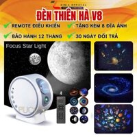Đèn thiên hà galaxy V8 PUCEN có loa bluetooth - đèn chiếu hành tinh trái đất thiên thạch cho decor trang trí phòng ZINIA