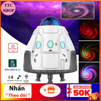 Đèn thiên hà V10 Pro kèm Loa bluetooth chiếu bầu trời sao - Đèn phi thuyền lốc xoáy cực quang trang trí nhà phòng bay