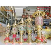 Đèn Thờ Bằng Đồng Thờ Cúng Giá Cả Hợp Lý Màu Vàng -1 Đôi