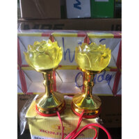 Đèn thờ bông sen vàng , đèn led đổi màu , kích thước 15cm , tuổi thọ cao