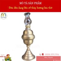 Đèn thờ cúng bằng đồng - Đèn tháp hương Như Mạnh DD03