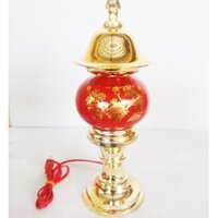 ĐÈN THỜ ĐÀO TRÒN  (đèn + 2 bóng ớt) ( 1 cặp ) - Điện Việt