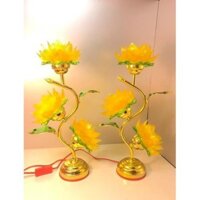 Đèn thờ dùng bằng bóng led siêu tiết kiệm - Hình dáng hoa sen ngàn cánh -  Có 3 bông -  Đồ thờ cúng