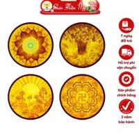 Đèn Thờ Hào Quang Phật Tranh Trúc Chỉ Tròn CHÂN THIỆN MỸ, Trang Trí Bàn Thờ, Hào Quang Trúc Chỉ Nhiều Mẫu CTC-HQ-01