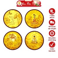 Đèn Thờ Hào Quang Phật Tranh Trúc Chỉ Tròn CHÂN THIỆN MỸ, Trang Trí Bàn Thờ, Hào Quang Trúc Chỉ Hoa Sen CTC-HQ-02