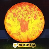 Đèn Thờ Hào Quang Trúc Chỉ In Cây Bồ Đề, Trang Trí Phòng Thờ, Bàn Thờ Gia Tiên, Treo Tượng Phật TC-HQ-05