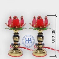 Đèn thờ hoa sen 1 bông 30cm