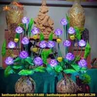 Đèn thờ hoa sen bình cắm điện DT1002