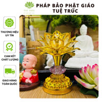 Đèn Thờ Hoa Sen Led Đổi Màu Kiêm Máy Niệm Phật | Pháp Bảo Phật Giáo Tuệ Trúc