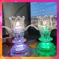 ĐÈN THỜ HOA SEN THỦY TINH - 04