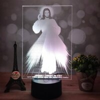 Đèn thờ Lòng Chúa Thương Xót, Đèn tranh Lòng Chúa Thương Xót để bàn, Đèn thờ Công giáo để bàn (L526)