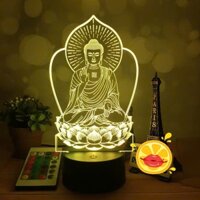 Đèn thờ Phật A Di Đà, Đèn tranh Phật A Di Đà để bàn, Đèn thờ Phật giáo (L425)