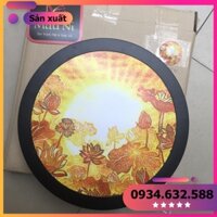 ĐÈN THỜ PHẬT hào quang đường kính 30cm, tranh in trúc chỉ MÂU NI [ấm cúng]