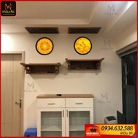 ĐÈN THỜ PHẬT hào quang đường kính 30cm, [ chiêu tài ] tranh in trúc chỉ MÂU NI tôn tượng, tượng thờ cúng