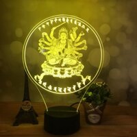 Đèn thờ Phật Mẫu Chuẩn Đề, Đèn tranh Phật Mẫu Chuẩn Đề, Đèn thờ Phật giáo (L396)