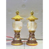 ĐÈN THỜ PHÚ QUÝ PHA LÊ 892 CAO 21.5CM ( GIÁ SHOP BÁN 1 CẶP )