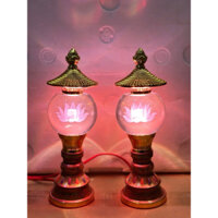 ĐÈN THỜ PHÚ QUÝ PHA LÊ 904 21CM (GIÁ SHOP BÁN 1 CẶP)