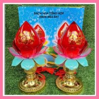 Đèn thờ Phú Quý Quả Đào Bông Sen Loại Cao Cấp