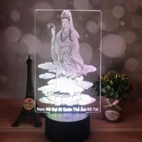 Đèn thờ Quan Âm Bồ Tát, Đèn tranh Quan Âm Bồ Tát để bàn, Đèn thờ Phật giáo (L559)