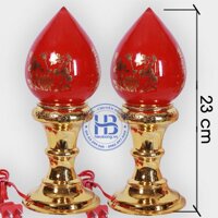 Đèn thờ trái đào 23cm