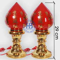 Đèn thờ trái đào 29cm