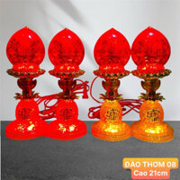 💡ĐÈN THỜ TRÁI ĐÀO THỎI VÀNG TRÁI THƠM 08 ( XÀI ĐIỆN )