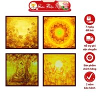 Đèn Thờ Tranh Trúc Chỉ Vuông CHÂN THIỆN MỸ, Đèn Led Hào Quang Phật, Tranh Thờ Trúc Chỉ Nhiều Mẫu CTC-TV-01