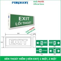 ĐÈN THOÁT HIỂM EXIT PCCC 1 MẶT 2 MẶT KHÔNG CÓ MŨI TÊN CHỈ HƯỚNG PEXF13SC-G2 PEXF23SC-G2 PARAGON - KHẢI PHƯỚC ELECTRIC