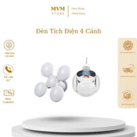 Đèn Tích Điện 4 Cánh Ánh Sáng Trắng Bóng Đèn Led 40W Sử Dụng Điện Năng Lượng Mặt Trời (MVM Store)