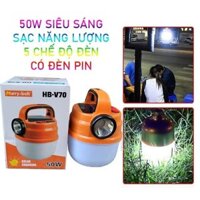 Đèn Tích Điện 50w Siêu Sáng - Sạc Năng Lượng Kiêm Đèn Pin