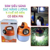 Đèn Tích Điện 50w Siêu Sáng - Sạc Năng Lượng Kiêm Đèn Pin