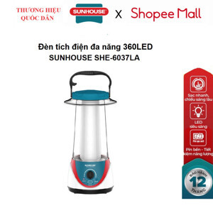 Đèn tích điện Sunhouse SHE-6037LA