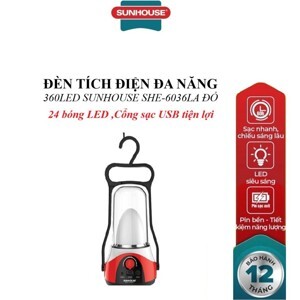 Đèn tích điện Sunhouse SHE6036LA