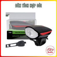 Đèn Tích Hợp Còi 3 Chế Độ Sáng, Sạc Điện Phụ Kiện Xe Đạp
