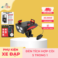 Đèn Tích Hợp Còi Gắn Xe Đạp 4 Chế Độ Sáng Và 3 Chế Độ Còi Gắn Được Điện Thoại