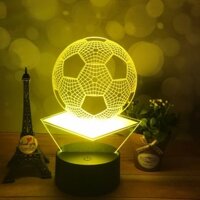Đèn trái bóng 3D để bàn, Đèn Decor bàn làm việc hoặc phòng ngủ, Qùa tặng bóng đá (L929)