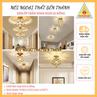 Đèn trần - đèn ốp trần hình ngôi sao xi đồng phi 19 tặng kèm bóng led 4W decor nhà ở, hàng quán MISS-C970