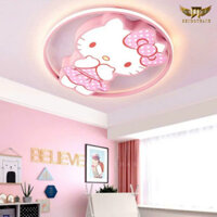 Đèn trần phòng ngủ cho bé hình helo kitty hồng cài nơ dễ thương MN049 - kiểu dáng độc đáo, làm nổi bật không gian phòng