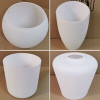 Đèn trần Sữa Trắng Thủy Tinh Mờ Hoa Kỳ Lễ Hội Đèn Lồng Hiện Đại Tối Giản Bóng xiên Cạnh Vàng Đen Phụ Kiện Chụp Đèn /
